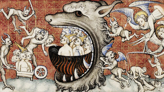 Miniatura da un manoscritto del De Civitate Dei di Sant’Agostino (1375-1377), Bibliothèque Nationale de France, tratta dal libro di Francesco Boer “L'immaginazione non è uno stato mentale: è l'esistenza umana stessa” (Fontana Editore, 2019)