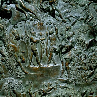 Alessandro Romano. Lo scudo di Achille, dettaglio