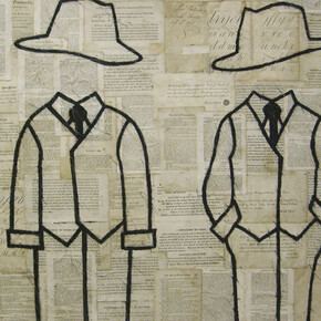 Louise Laplante, The Art of Penmanship and the Conclusion of Wills 2015 29 x 36 inches, 2015