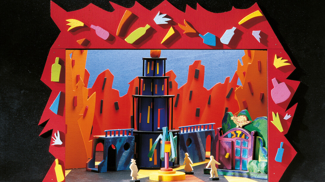 Ugo Nespolo, L’Elisir d’amore di Gaetano Donizetti, 1995. Per gentile concessione di Anna Defrancesco