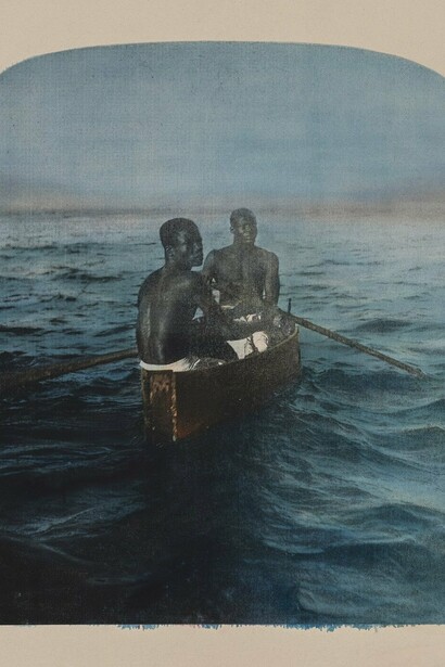 Simon Benjamin (b. 1979), Giant Diver #3 (detail), 2024, Silkscreen On Canvas With Acrylic Paint, 60 x 50 in. / 152.4 x 127 cm. Courtesy of Swivel Gallery