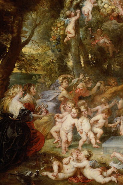 Peter Paul Rubens, El festín de Venus (1636-1637, detalle)