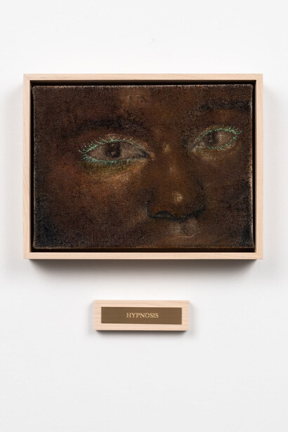 Katelyn Eichwald, Hypnosis, 2024, Oil on linen, 8 x 6 in (20.3 x 15.2 cm). Courtesy of the artist and Fortnight Institute