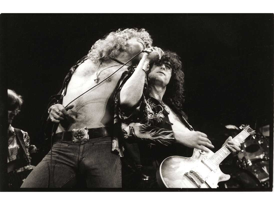 Led Zeppelin, Jimmy Page and Robert Plant, May 1975 © Michael Putland, Courtesy of Proud Galleries