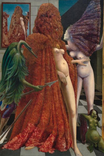 Max Ernst, La vestizione della sposa, 92x73, olio su tela, 1940, Collezione Peggy Guggenheim di Venezia, Italia
