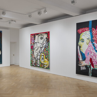 Karel Appel, Variations on a theme, exhibition view. Courtesy of Galerie Max Hetzler