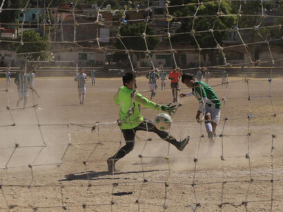 Partido de futbol llanero, México