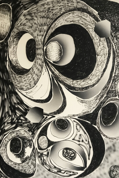 Barry Reigate, Untitled, 2018. Acrylic airbrushed onto canvas, 80 x 100 cm