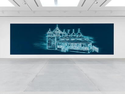 Gary Simmons, Thin ice, exhibition view. Courtesy of Hauser & Wirth