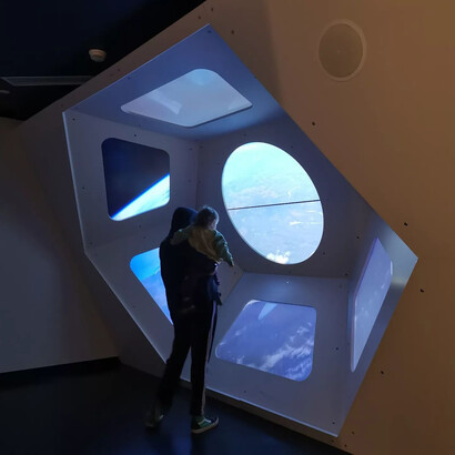 Life in orbit. The international space station, exhibition view. Courtesy of Ingenium. The Canada Aviation and Space Museum