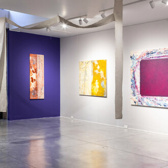 Verónica Lehner, De ruidos, desbordes y otras fricciones, vista de exhibición. Cortesía de Galería La Cometa