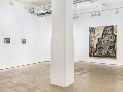 Basil Beattie, Another place: paintings from the 90s, exhibition view. Courtesy of Hales Gallery