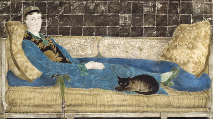 Léonard Foujita, “Portrait of Emily Crane Chadbourne” (1922, oil, silver foil, gold powder on canvas © The Art Institute of Chicago/Art Resource, NY © Fondation Foujita/ADAGP, Paris & JASPAR, Tokyo, 2017 