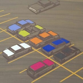 Michael McKay, Untitled (parking lot), acrylic on paper