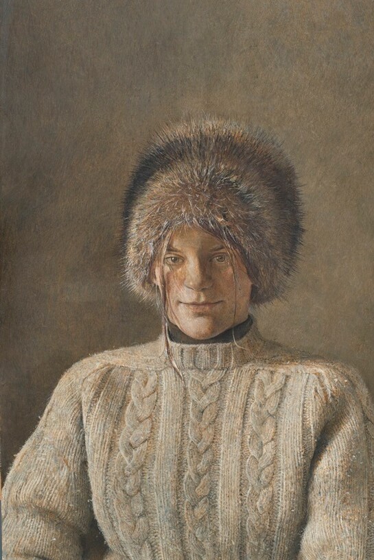 Andrew Wyeth. Mi joven amiga. 1970. Témpera sobre masonita. 81,3 x 63,5 cm. © Andrew Wyeth