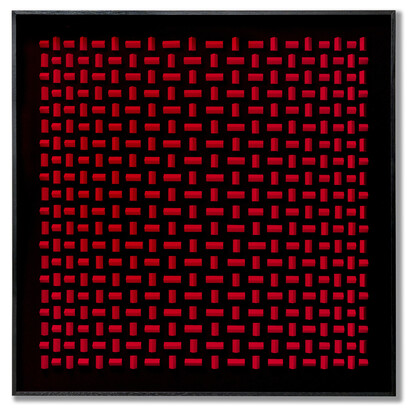 Klaus Staudt, 1/1129 HR50, Peripherie der Gedanken (Periphery of thoughts), 2013, Acrylic, wood and plexiglas, 100 x 100 x 6 cm, 39 3/8 x 39 3/8 x 2 3/8 inches