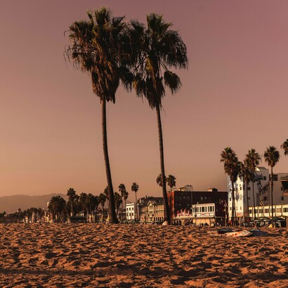 Spiaggia a Los Angeles, California, USA