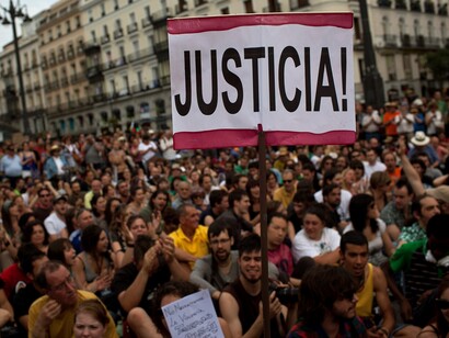 Manifestación en las calles de Madrid