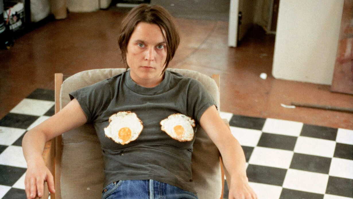 Sarah Lucas, Self-portrait with fried eggs, 1996. Courtesy of Museum of Contemporary Art Kiasma