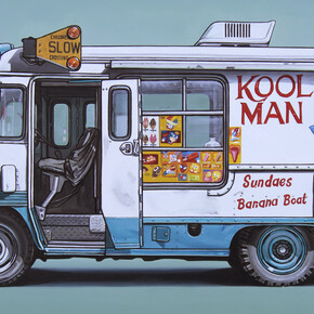 Kevin Cyr, bedford, 2020, oil on panel, 16x20. 