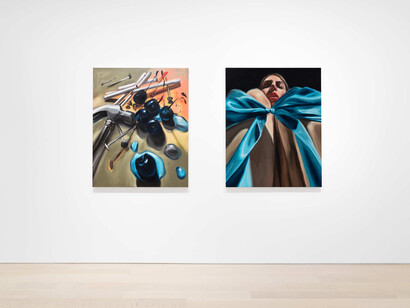 Amanda Wall, Sky got dark, exhibition view. Courtesy of Almine Rech Gallery