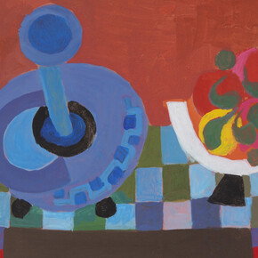 Geoffrey Clarke, Table still life (Fruit), 1990. Courtesy of Pangolin London 