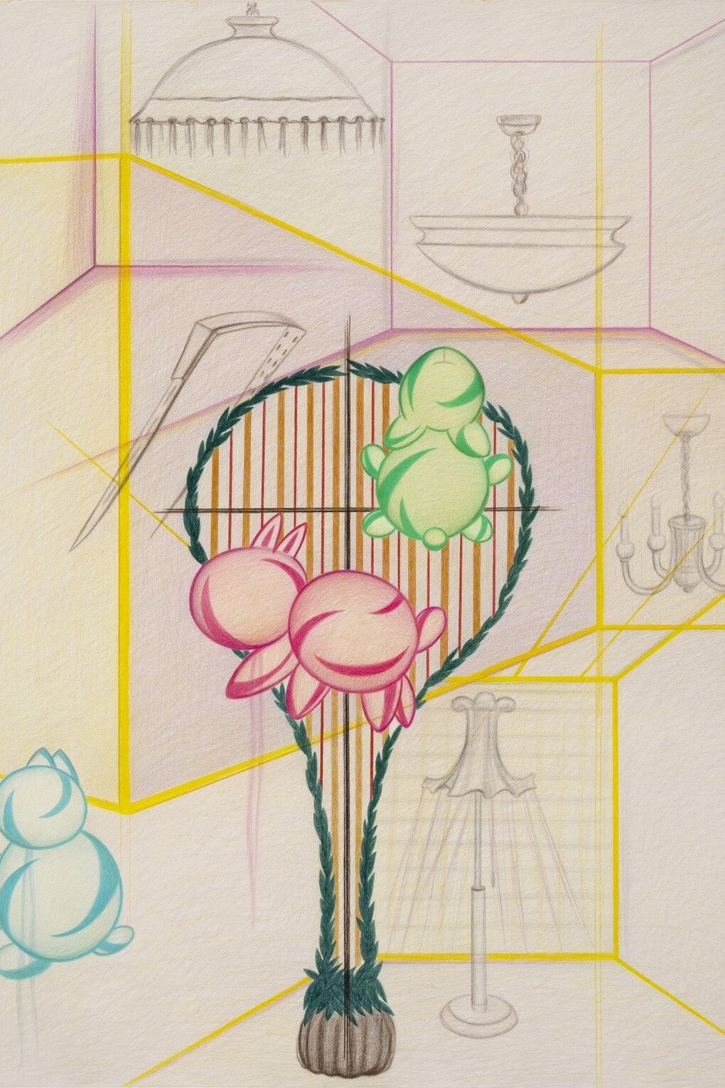 Maia Naveriani 'And The Winner Is' 2011, coloured pencil on paper
