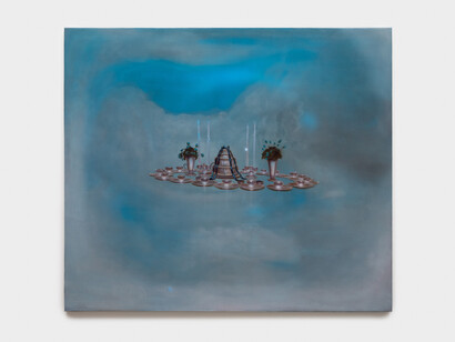 Rae Klein, Life Is Not What It Used To Be, 2023. Oil on linen, 182.88h x 213.36w cm, 
72h x 84w in. Courtesy of Nicodim Gallery