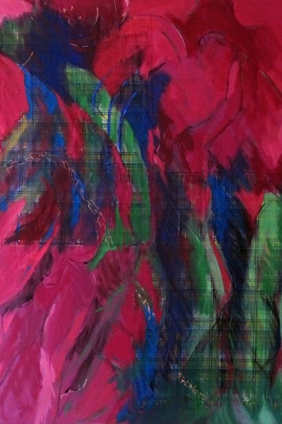 Joan Dubique, Wisdom, 2013, 110 x 148 cm, mixed media on canvas, © Joan Dubique