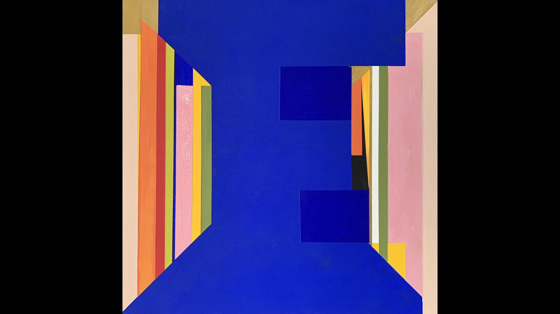 Amado, Jesse_Untitled (E)_2020_Le Corbusier acrylic on panel_18 x 18 in. Courtesy of Ruiz-Healy Art