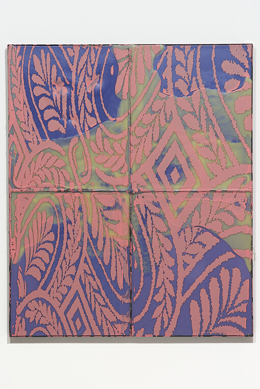 Ruairiadh O’Connell, Caesars Palace, Silkscreen on wax in welded steel tray, 47 x 39 inches, 2015