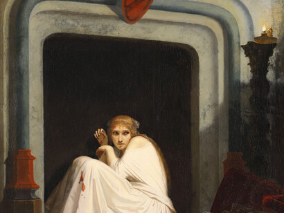 Emile Signol: Follia della fidanzata di Lammermoor (1850), particolare. Museo delle Belle arti,  Tours © ADAGP, Paris 2022