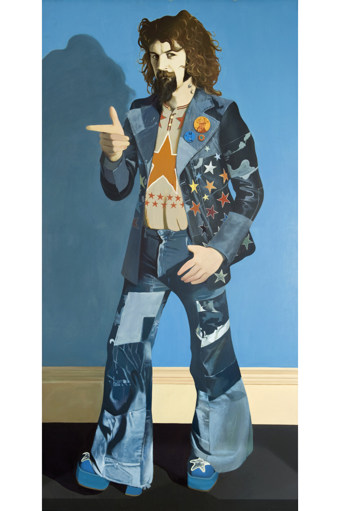 Billy Connolly, 1974, Oil on panel, Size 122 x 244 cm, Glasgow Life (Glasgow Museums) on behalf of Glasgow City Council, © John Byrne / Bridgeman images
