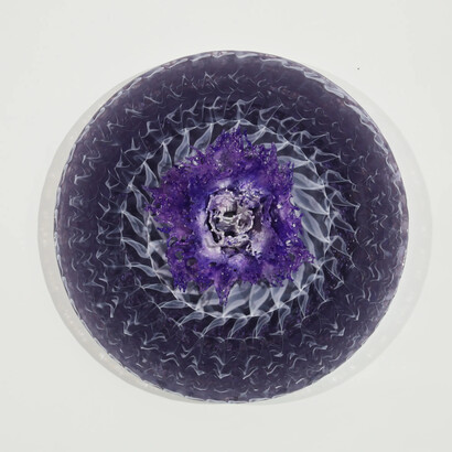 Annalù, Violet lotus light disc (detail). Courtesy of Markowicz Fine Art