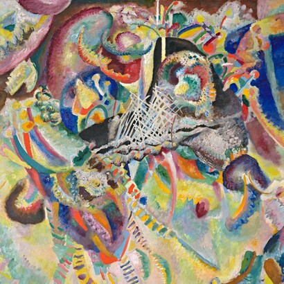 Wassily Kandinsky, "Fuga", 1914, dettaglio. Fondation Beyeler, Svizzera