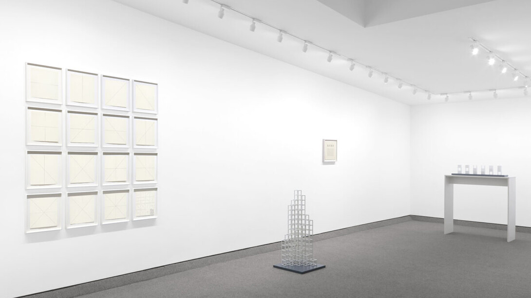 Sol LeWitt, Early drawings (1968-1975), related structures, and prints, exhibition view. Courtesy of Krakow Witkin Gallery