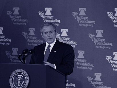 George W. Bush at the Heritage Foundation