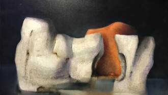 «Piedra ritual III», Alfredo La Placa, óleo sobre tela