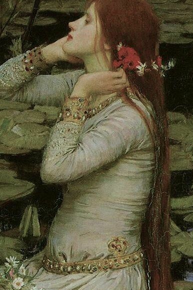 Detalle de «Ofelia» (1894), Waterhouse
