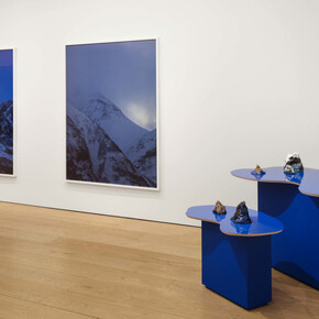 A study of blue mountains, exhibition view. Courtesy of Lehmann Maupin