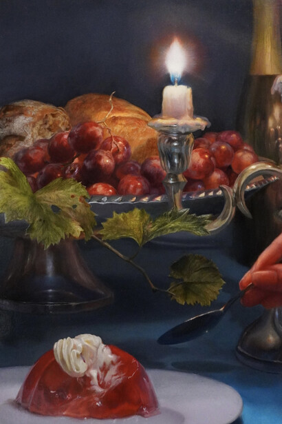 Kana Tsumura, The dining table with candle light, 2024. Courtesy of DCG Gallery and the artist