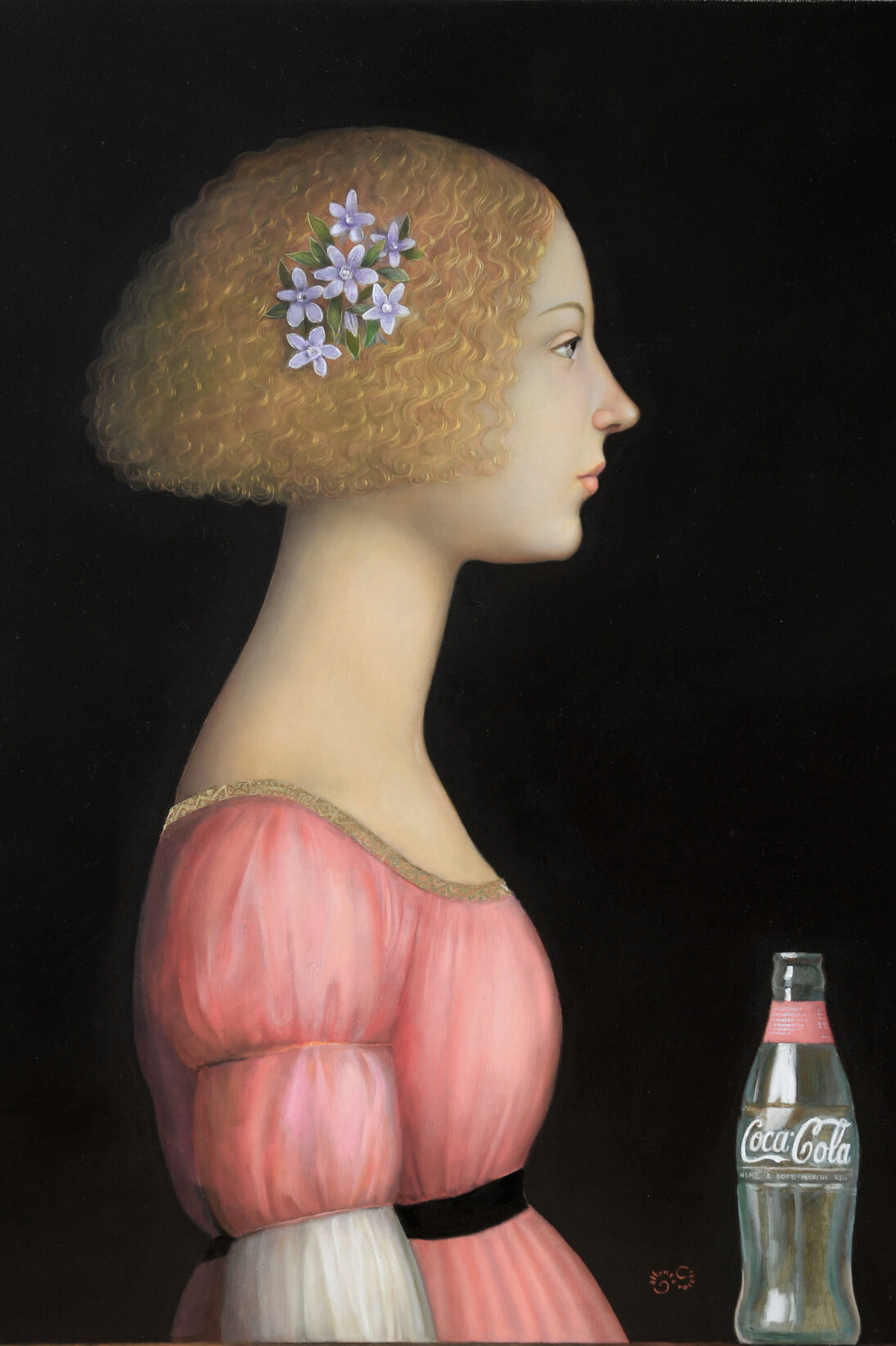 Alfonso Rocchi, 24AB – Profilo di nobildonna, Oil on Board, 18” x 15”, Courtesy of Agora Gallery