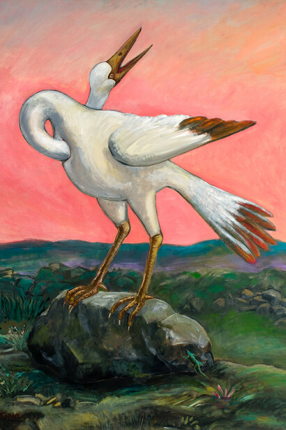 Roland Topor, En soi-même, 1994, acrylique sur toile, 100 x 70 cm, courtesy of Alberto Ricci