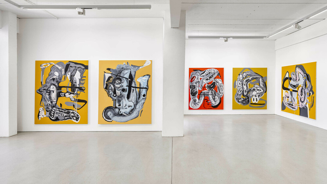 Jana Schröder, Synthetic existence: the gaze of the circuited collective, ausstellungsansicht. Mit freundlicher genehmigung der G2 Kunsthalle