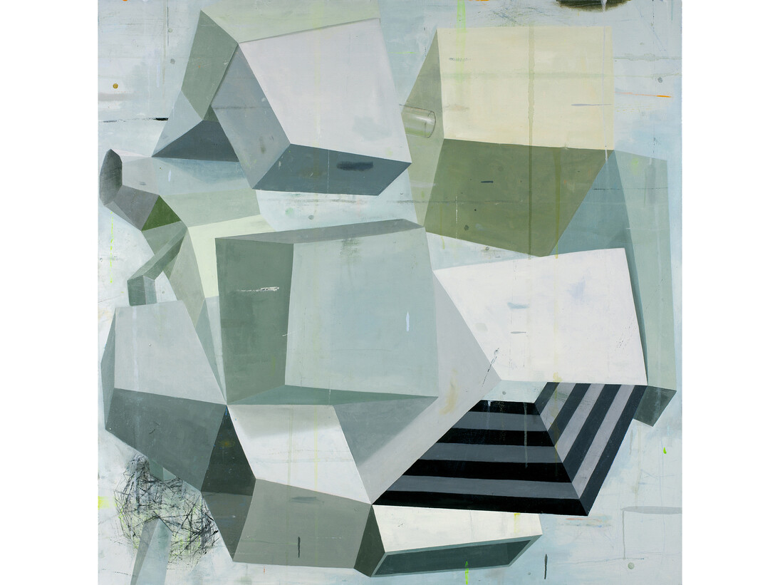 Deborah Zlotsky, A tricky subject (detail), 2014, Oil on canvas, 48 x 48 in.