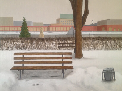 Massimo Boffa, Panchina nel parco, 2013. Courtesy of Galleria Vik Milano