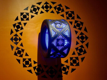 Betsabeé Romero, Al reverso de la pista [On the other side of the track], exhibition view. Courtesy of Blanton Museum