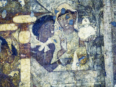 The Ajanta Caves, located in the Aurangabad district of Maharashtra, India, are a group of 30 rock-cut Buddhist monuments dating from the 2nd century BCE to around 480 CE