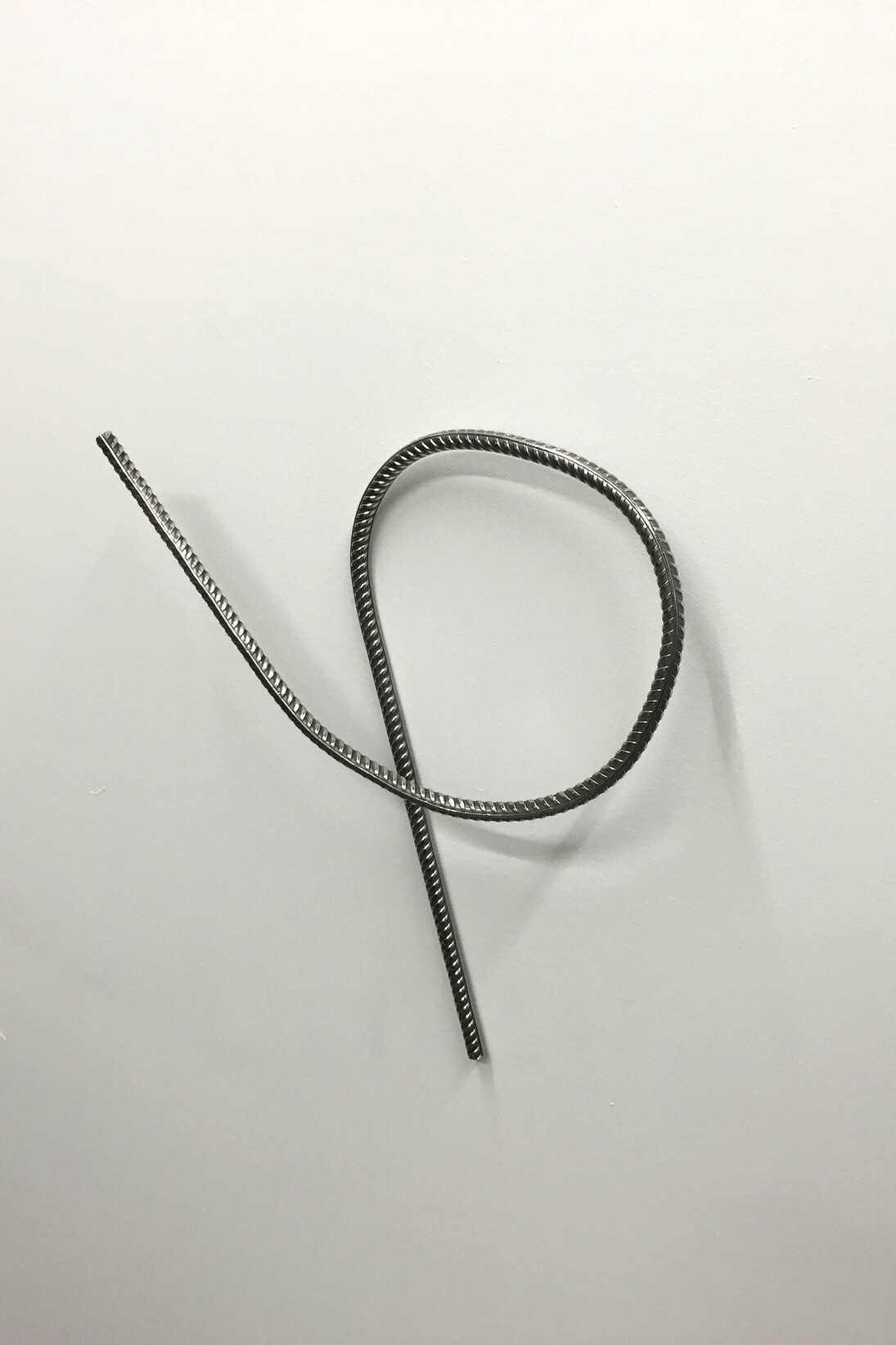 Ribbed, Mark Davey, 2015, Stainless steel rebar, 33 cm x 33 cm. Courtesy of the artist and The RYDER Projects, London
