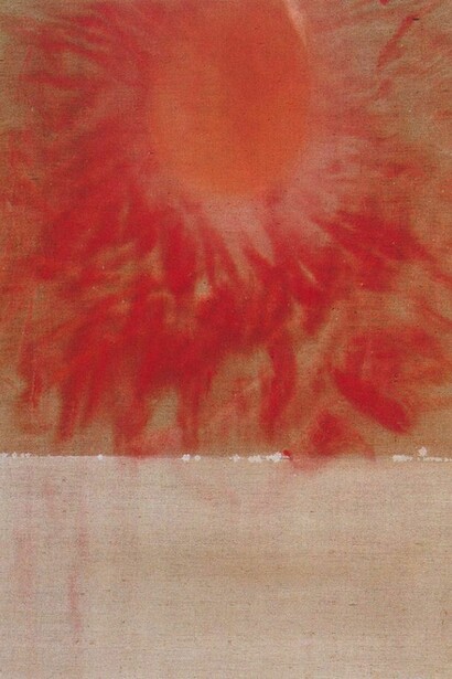 Patrick Scott, Moving Device, 1963, Tempera on unprimed canvas, 117 x 86 cm, Private Collection